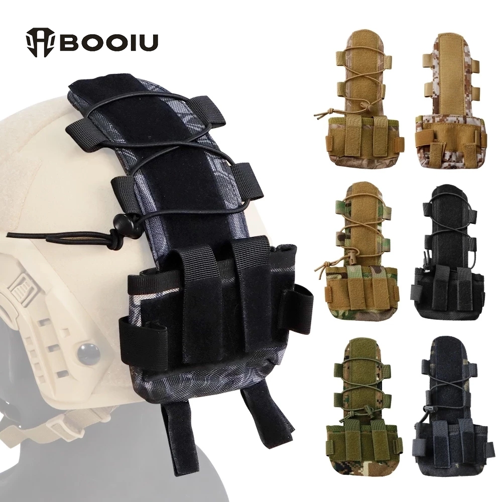 BOOIU Mũ Bảo Hiểm Chiến Thuật MK2 với Túi Pin và Phụ Kiện, Phù Hợp cho Airsoft Ngoài Trời