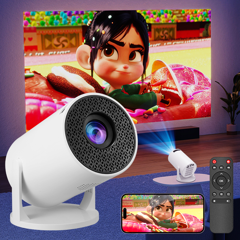 Máy chiếu thông minh di động HY300MINI chiếu điện thoại di động có dây và không dây tại nhà Máy chiếu 4K HD