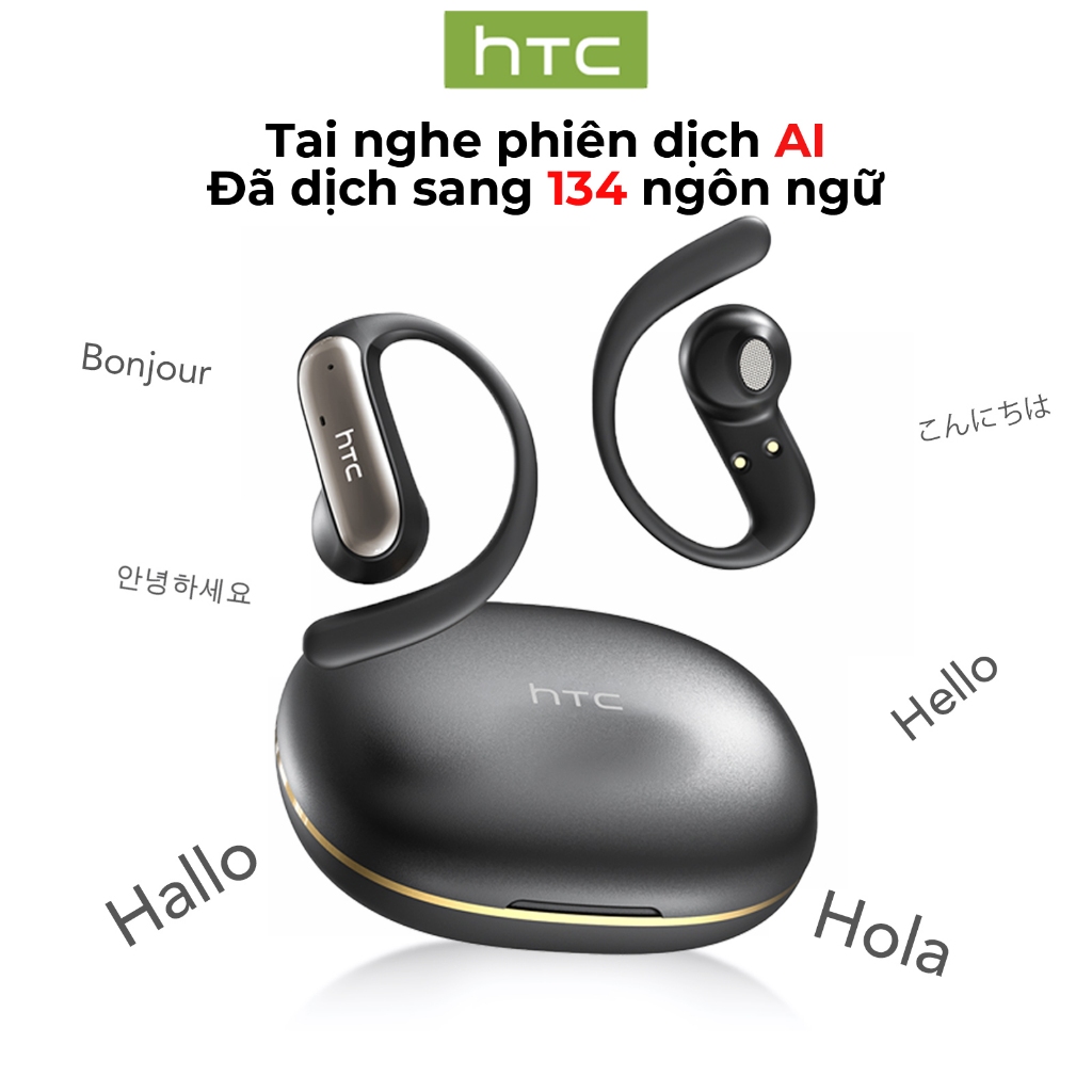 HTC NE52 Tai Nghe Phiên Dịch AI Dịch Tai Nghe bluetooth 6.0 Tai Nghe Dịch Thời Gian Thực Tai Nghe HiFi Al Tai Nghe Không Dây Dịch Tai Nghe Không Dây Tuổi Thọ Pin Dài | BigBuy360 - bigbuy360.vn