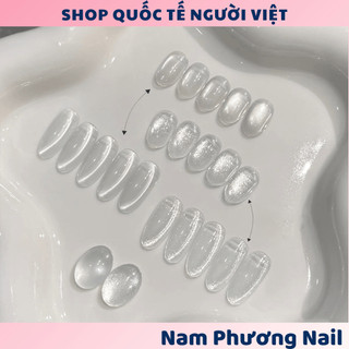  Sơn mắt mèo Qingyou ánh nước pha lê kim cương không ánh xám trang trí móng lọ 15ml 🌸 Nam Phương Nail 🌸 