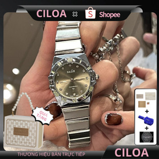  CILOA đồng hồ nữ chính hãng thời trang chống nước dây đồng hồ kim loại đẹp điện đồng hồ đeo tay nữ mặt nhỏ vintage 718a 