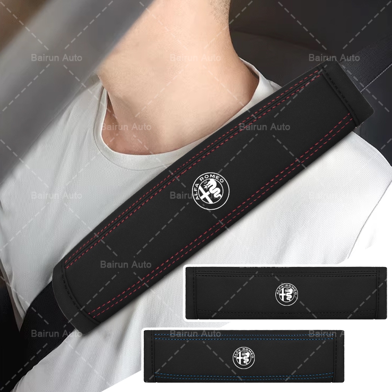 1 / 2 Chiếc Da Công Thái Học Dây An Toàn Ô Tô Miếng Lót Vai Ô Tô Cho Alfa Romeo Spider Giulia Giulie