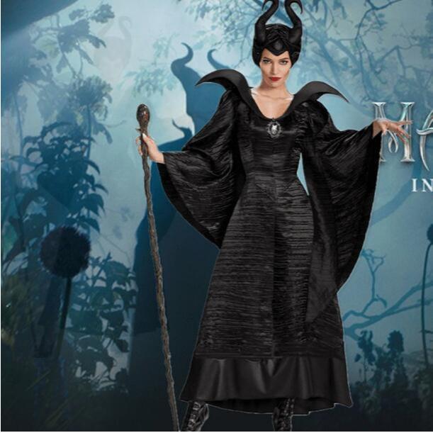Halloween & Giáng sinh Cosplay Lời nguyền ngủ của Maleficent Angelina Jolie cùng phong cách quần áo 