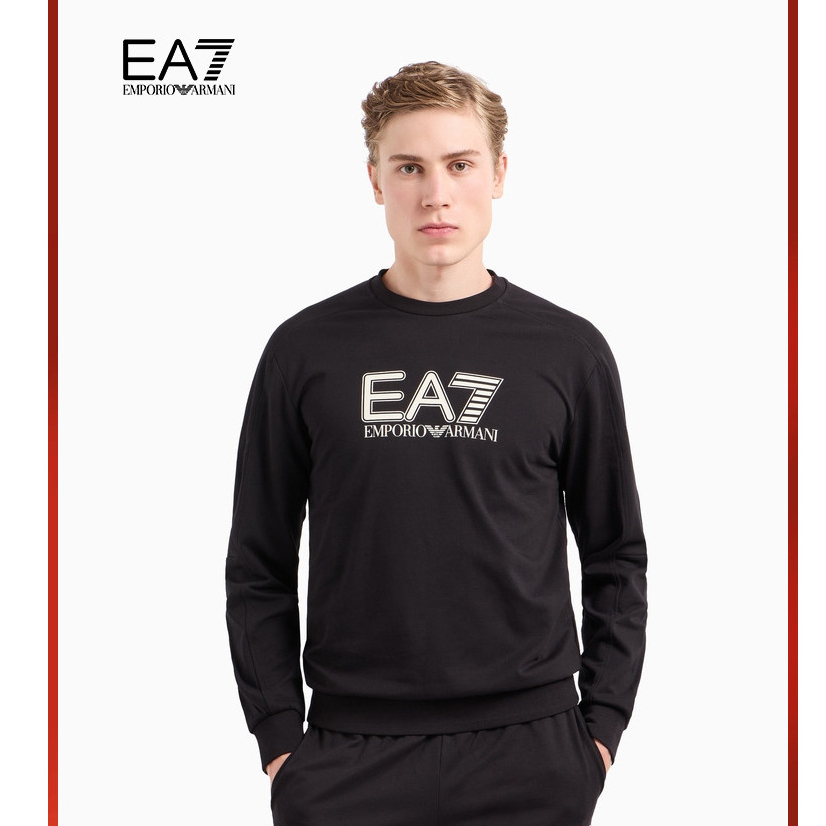 EMPORIO ARMANI / ARMANI EA7 / Áo thun nam cổ tròn Cotton mùa thu đông