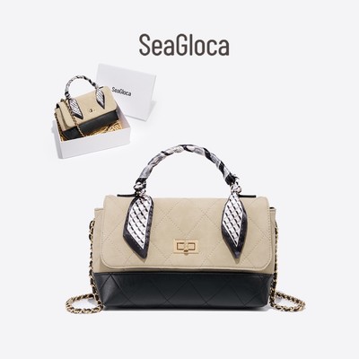 SeaGloca Túi xách có khăn quàng cổ và hộp quà có thể tháo rời Dây chuyền dệt Món quà thanh lịch​ Dành Cho Nữ 48 Quà Giáng sinh