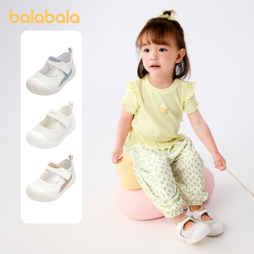 Giày Đi Bộ Cho Bé Balabala Xăng đan Bé Trai Bé Gái 2025 Lưới Mùa Hè Chống Trơn Trượt Thoáng Khí