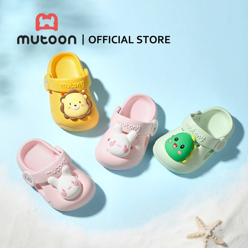 【Mutoon】Dép Trẻ Em Mùa Hè, Dép Lỗ Hình Thú Dễ Thương, Đế Mềm Chống Trượt, Dành Cho Bé Trai Và Bé Gái, Đi Biển Hoặc Đi Tắm