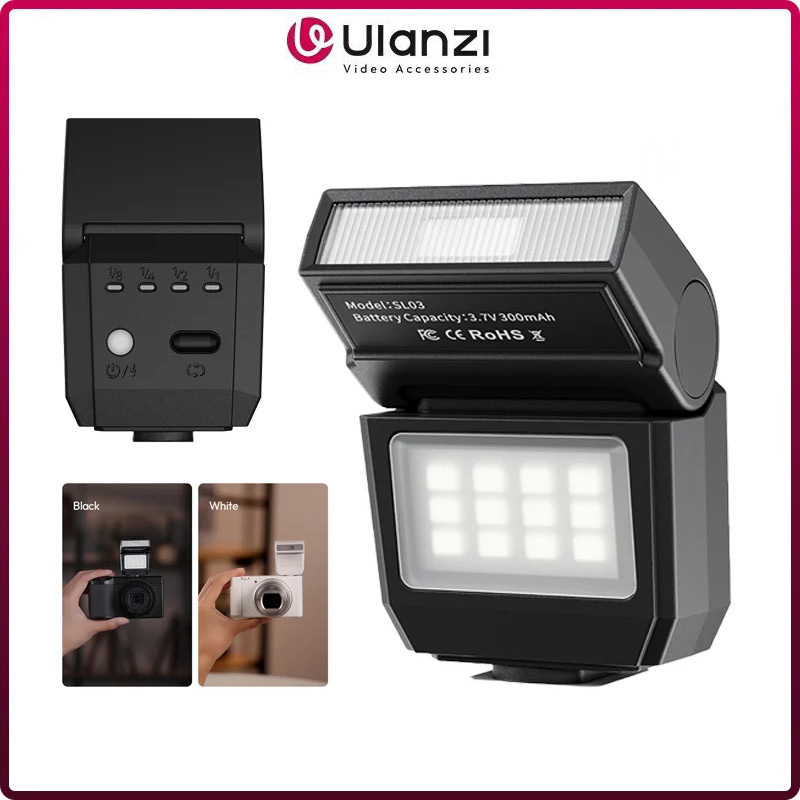 Ulanzi SL03 Đèn Tốc Độ Mini Flash Camera Flash GN8 4 Cấp Độ Có Thể Điều Chỉnh Lấp Đầy Ánh Sáng Cho C