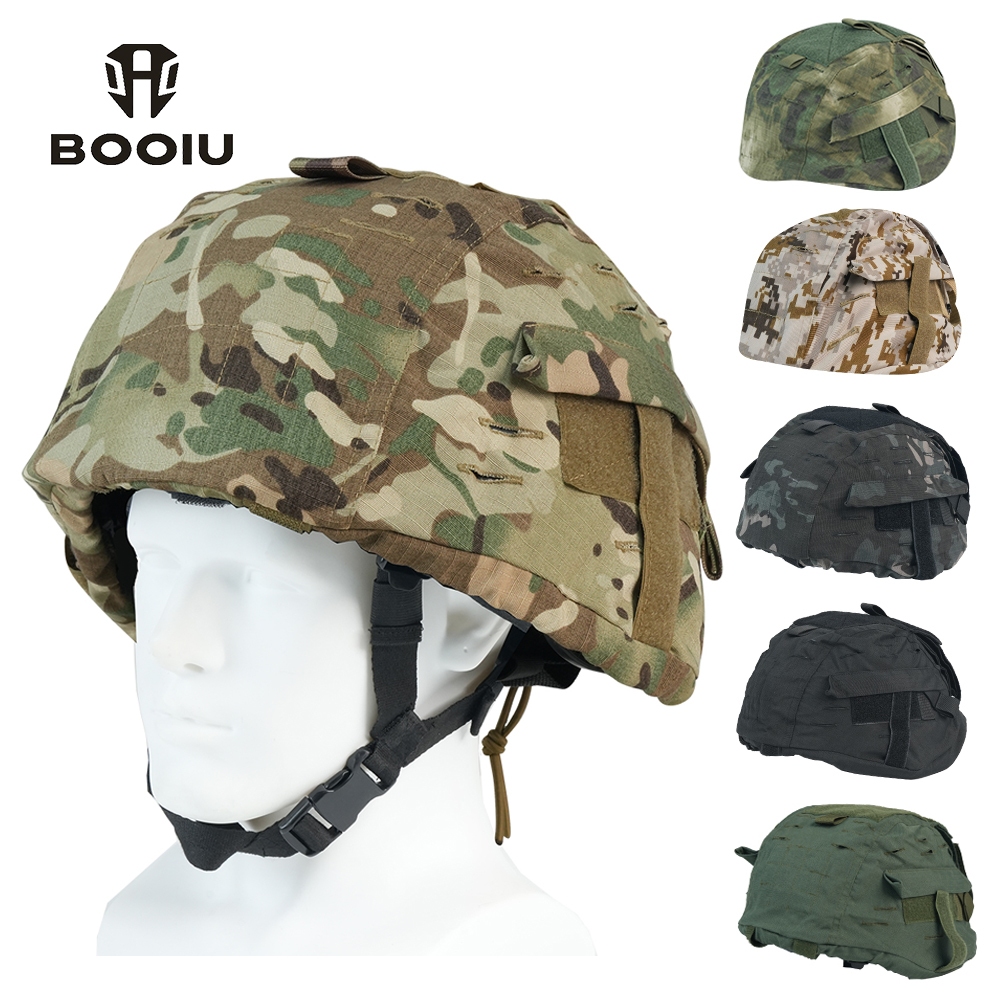 BOOIU Chiến Thuật Mũ Bảo Hiểm Bao MICH2000 Camo Nhẹ Airsoft Mũ Bảo Hiểm Vải Ngoài Trời Săn Bắn Bắn B