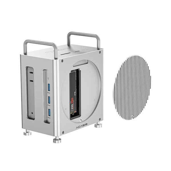 ACASIS Mac Mini M4 Workstation Khe cắm SSD đơn 40Gpbs Trạm nối 8 trong 1 Hub USB-C với 2xDP, SD / TF