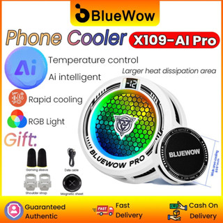   Nâng cấp mới 2025  Bộ tản nhiệt điện thoại BlueWow 15W X109 Pro   X110 AI cho điện thoại di động Quạt Phablet Bán dẫn Máy làm mát điện thoại di động Máy làm mát chơi game Điện thoại di động 