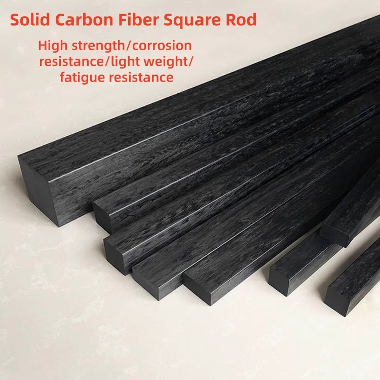 OD2-8MM Thanh vuông sợi carbon nguyên khối thanh vuông carbon sợi carbon búa tay cầm thanh carbon cư