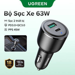  Tẩu sạc Ugreen 63W 18W 36W PD QC thích hợp cho Samsung PPS iPhone 17 Pro Max Huawei Mate 40 