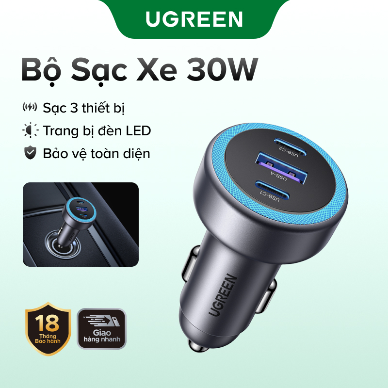 Sạc Xe Hơi UGREEN PD30W