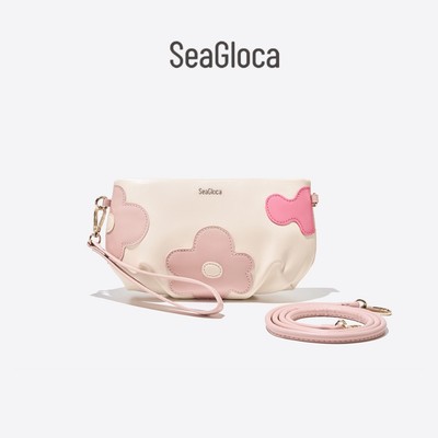 Seagloca Túi hoa SeaGloca có dây đeo kép - Vòng tay & đeo chéo hoa hồng thanh lịch dành cho nữ 45