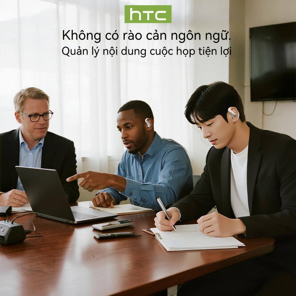 HTC NE52 Tai Nghe Phiên Dịch AI Dịch Tai Nghe bluetooth 6.0 Tai Nghe Dịch Thời Gian Thực Tai Nghe HiFi Al Tai Nghe Không Dây Dịch Tai Nghe Không Dây Tuổi Thọ Pin Dài | BigBuy360 - bigbuy360.vn