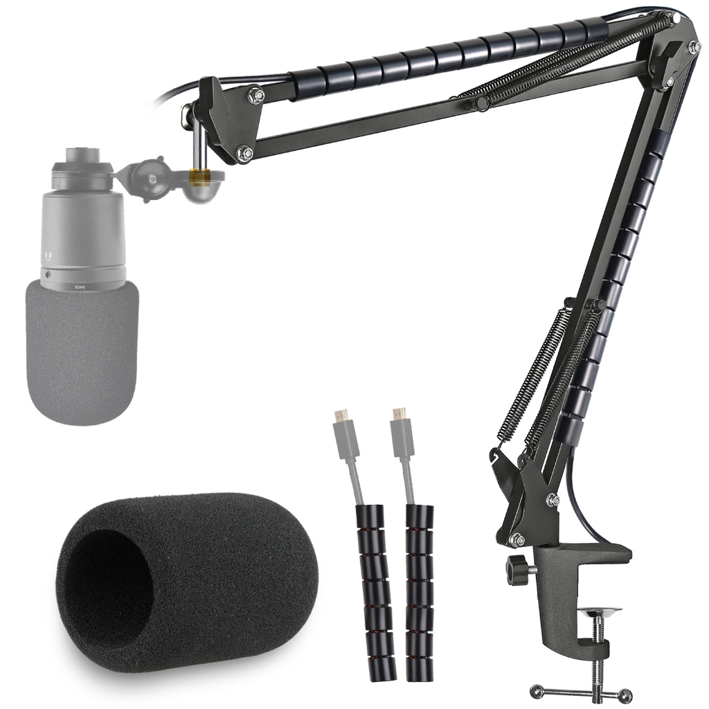 Giá đỡ Mic cho Fifine K670 670B, Boom Arm với kính chắn gió và tay áo cáp Tương thích với Micro Podc
