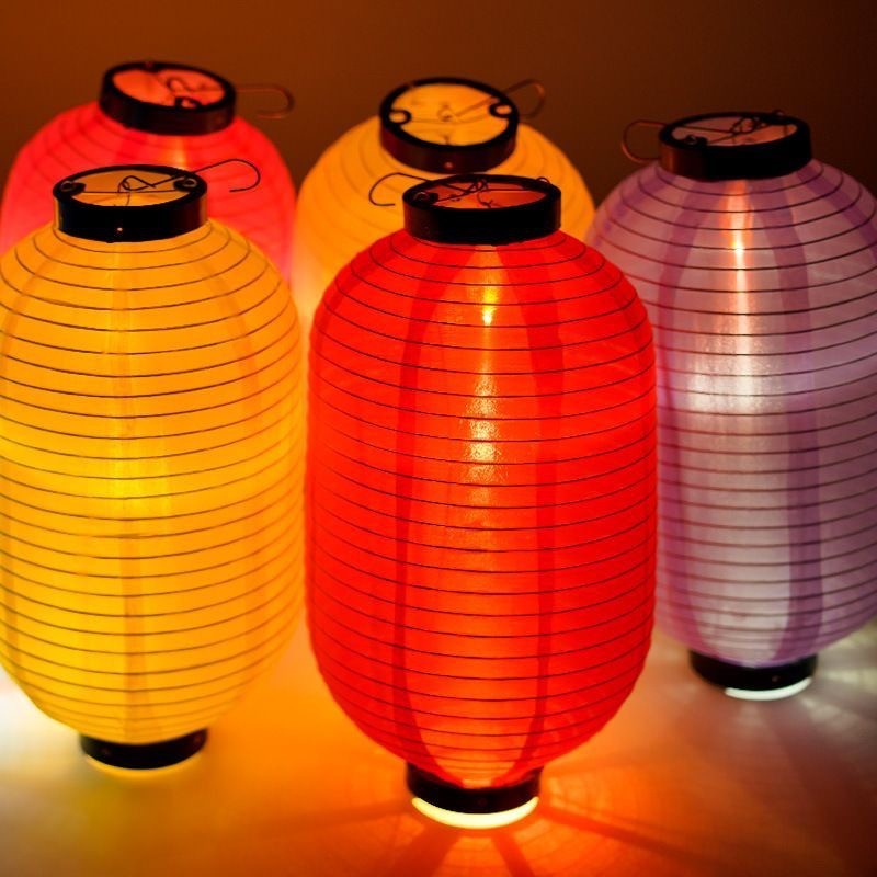 Tùy chỉnh Off-White Quảng cáo Đèn lồng Nhật Bản Izakaya Trang trí nhà hàng Đèn lồng ngoài trời Sushi