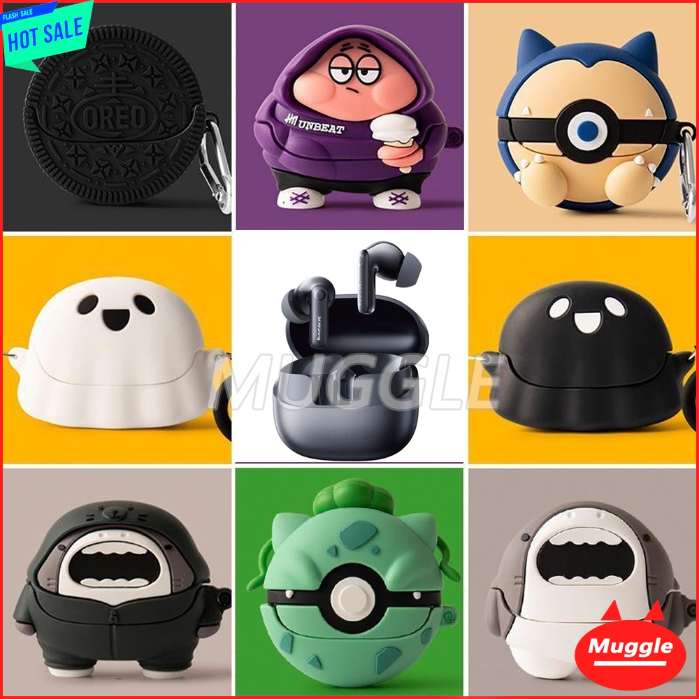 Ốp Baseus BP1 Pro Vỏ bảo vệ vỏ silicon mềm Vỏ tai nghe hoạt hình dễ thương Tai nghe không dây Baseus