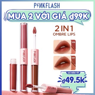  PINKFLASH Son Môi Dạng Lỏng Thiết Kế 2 Trong 1 Tiện Dụng Chất Lượng Cao 