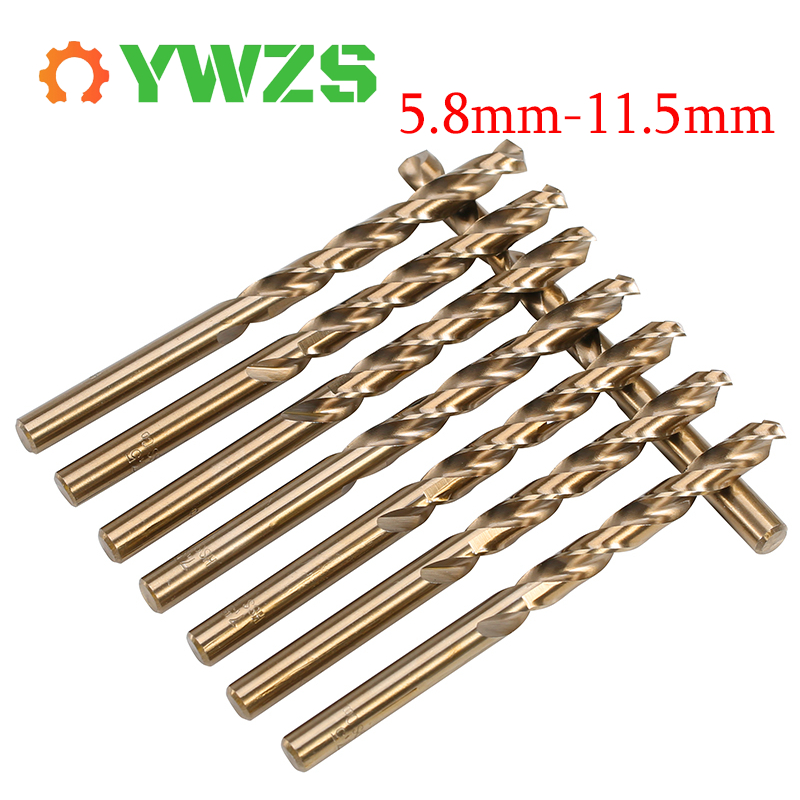 5.8mm-11.5mm M42 Máy cưa lỗ Cobalt HSS Bộ mũi khoan xoắn nhỏ bằng thép tốc độ cao, Mũi khoan kim loạ