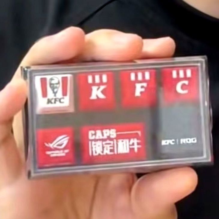 Chính Hãng Daigou KFC KFC KFC ROG Keycap Bàn Phím Mũ Khóa KFC Đức Tin Hàng Hóa Bàn Phím Liên Minh Đồ