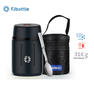  Hộp cơm giữ nhiệt FJbottle 750ml inox 316 chống tràn giữ nóng lâu cho nhân viên học sinh 