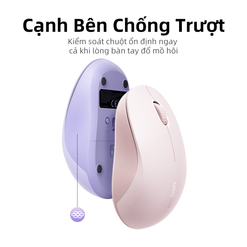 Chuột không dây UGREEN 3 nút im lặng 2.4G với đầu thu Mini USB Cài đặt DPI 4 cấp độ 4000DPI Bluetooth Chế độ kép Tay trái và phải Máy tính xách tay đa năng PC / Mac / Linux | BigBuy360 - bigbuy360.vn