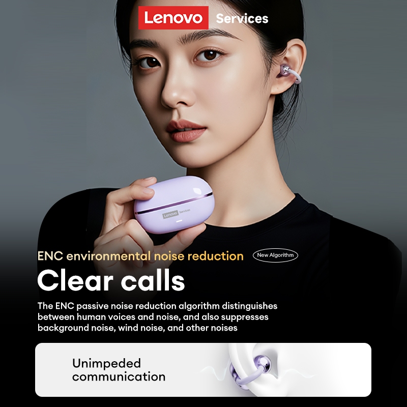 Tai nghe Bluetooth Lenovo RS102 IPX5 Chống nước HIFI Chất lượng âm thanh ENC giảm tiếng ồn cuộc gọi | BigBuy360 - bigbuy360.vn