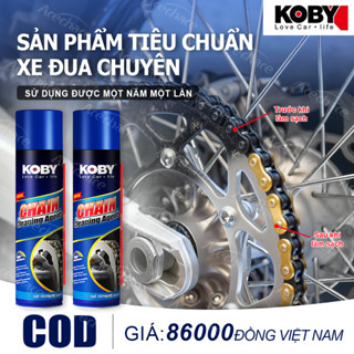 【SIÊU SẠCH X2】KOBY Nước Rửa Xích 5 Trong 1 Chất tẩy rửa xích Chất bôi trơn xích Xịt bôi trơn chống gỉ - Dùng Cho Xe Đạp/Xe Máy/Xe Điện - Diệt Rỉ Sét + Bôi Trơn + Chống Ồn - TẶNG Bàn Chải Chuyên Dụng
