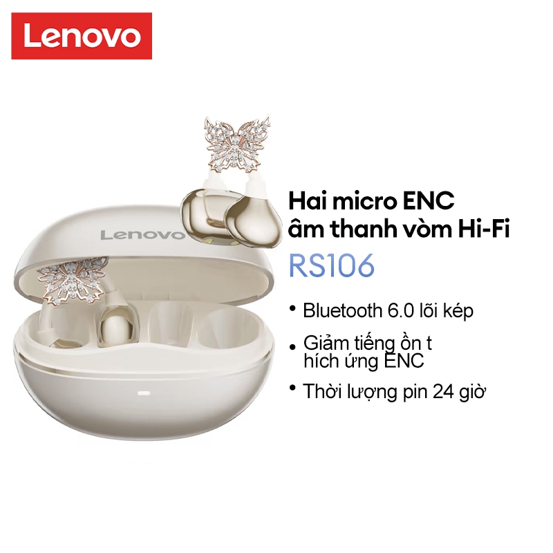 Lenovo RS106 Tai nghe Bluetooth kẹp tai mới không dây dẫn xương không khí chất lượng âm thanh cao giảm tiếng ồn thể thao tuổi thọ pin dài | BigBuy360 - bigbuy360.vn