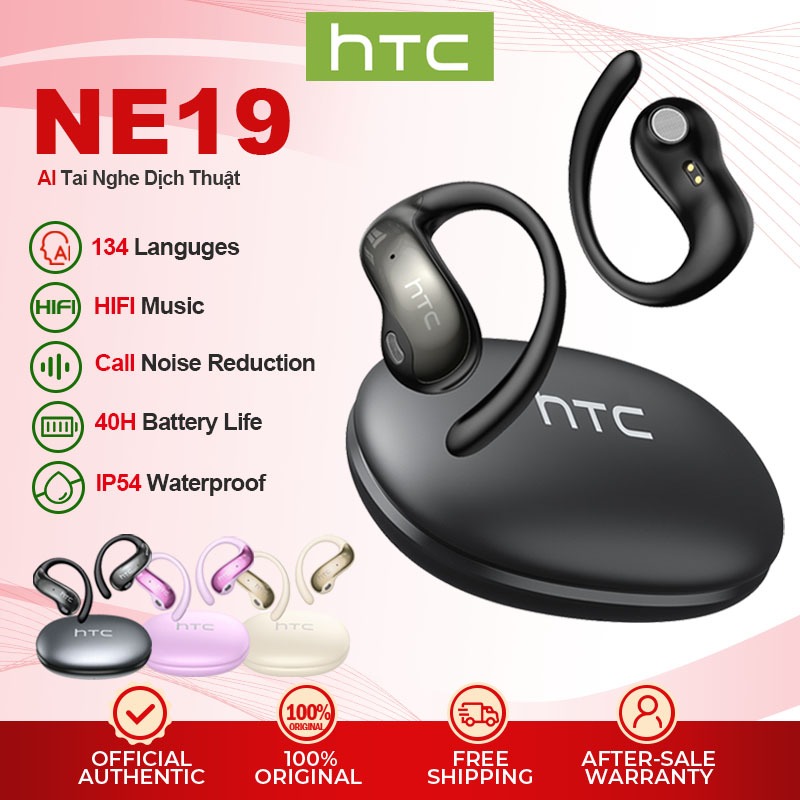 HTC NE19 AI tai nghe dịch thuật V6.0 Tai Nghe Bluetooth Khử ồn thông minh HIFI Âm nhạc cuộc gọi tai nghe không dây Chống nước IP54 Tai nghe thể thao | BigBuy360 - bigbuy360.vn
