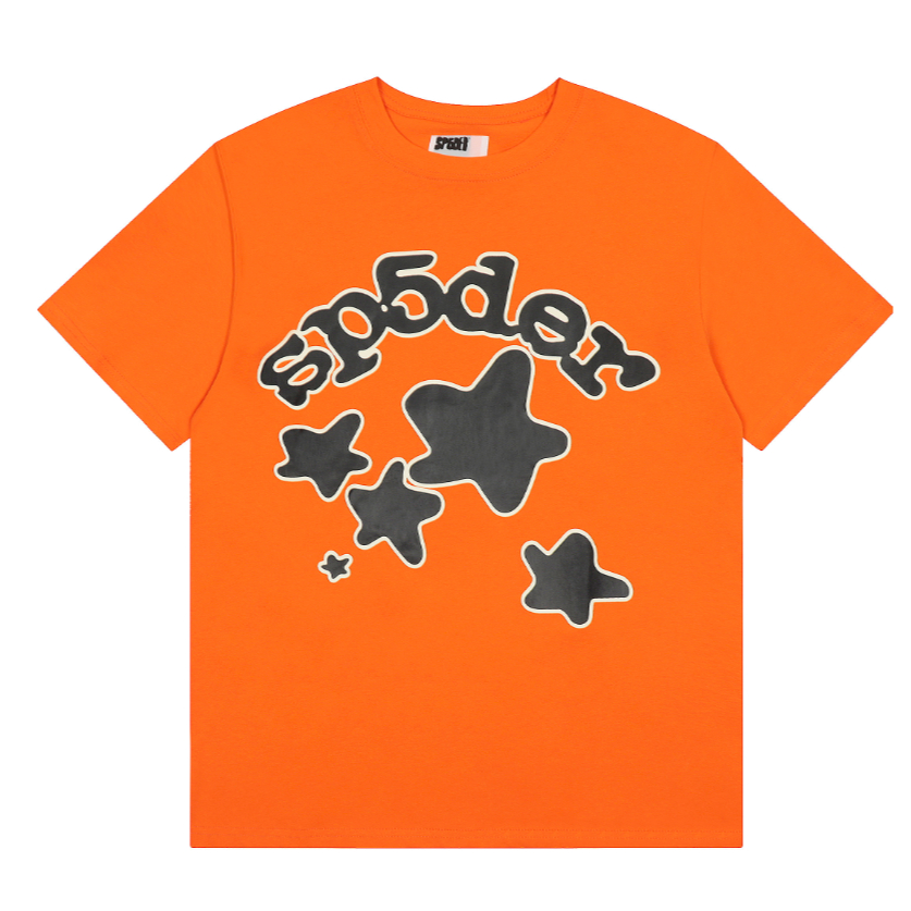 Áo thun Cotton ngắn tay in hình nhện SP5DER Spider Web Foam thời trang