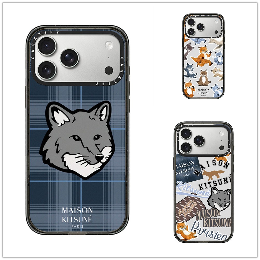 Từ Tính Không Dây Cho iPhone 17 16 15 14 13 Pro Max Plus Maison Kitsune Fox Medley Acrylic Cứng PC Ố