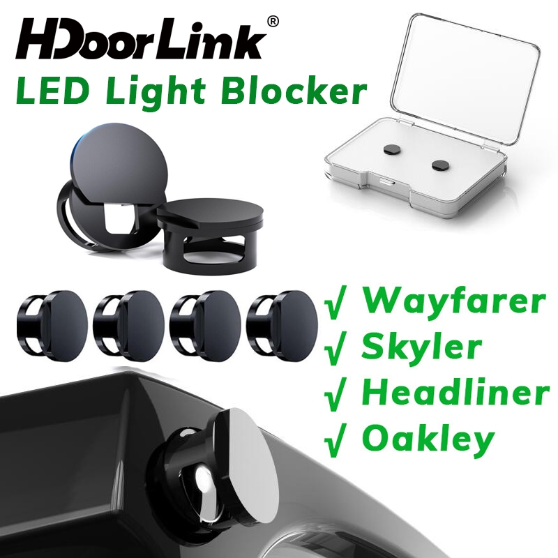 HdoorLink 4 Miếng Dán Chặn Đèn LED Cho Ray-Ban Meta Oakley / Way-farer / Skyler / Headliner Kính Vỏ 