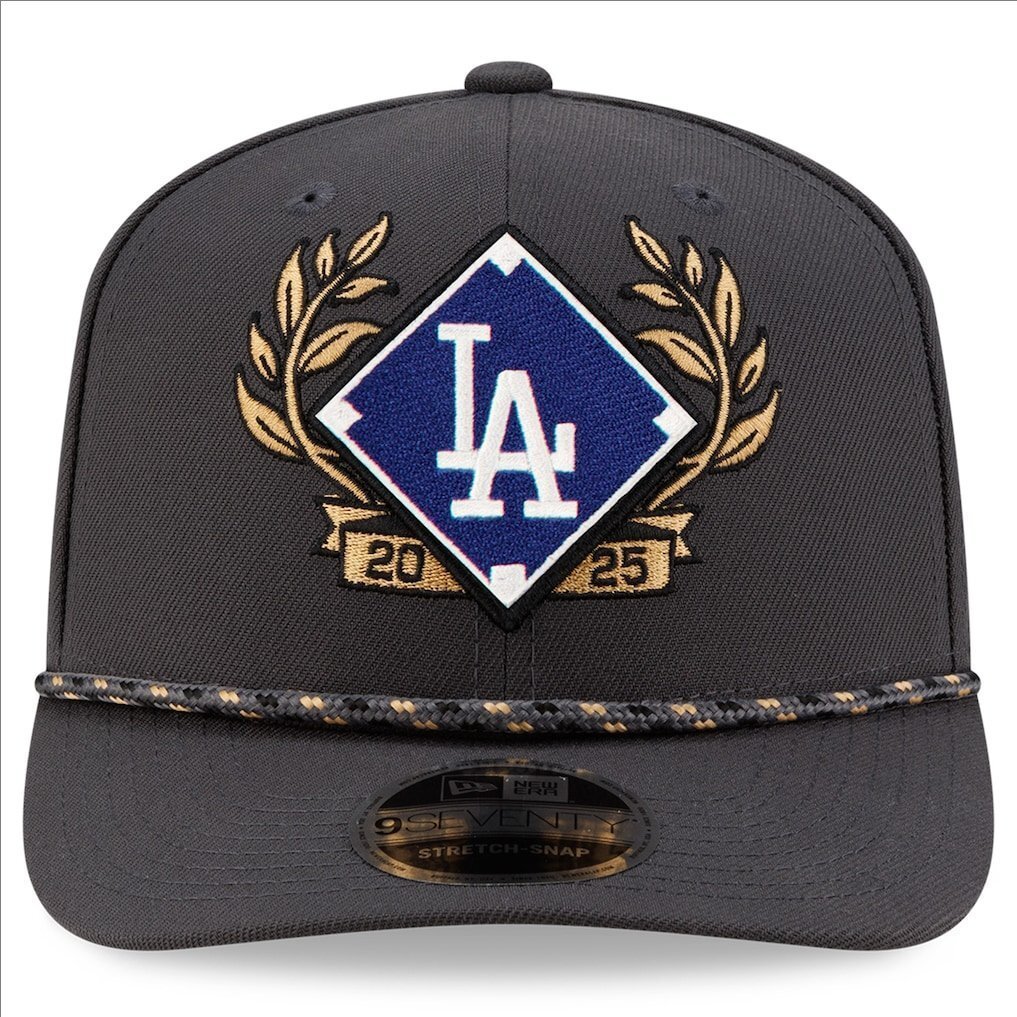 National League Division Series Champions 2025 - Mũ 9SEVENTY Los Angeles Dodgers Màu Xám Điều Chỉnh 