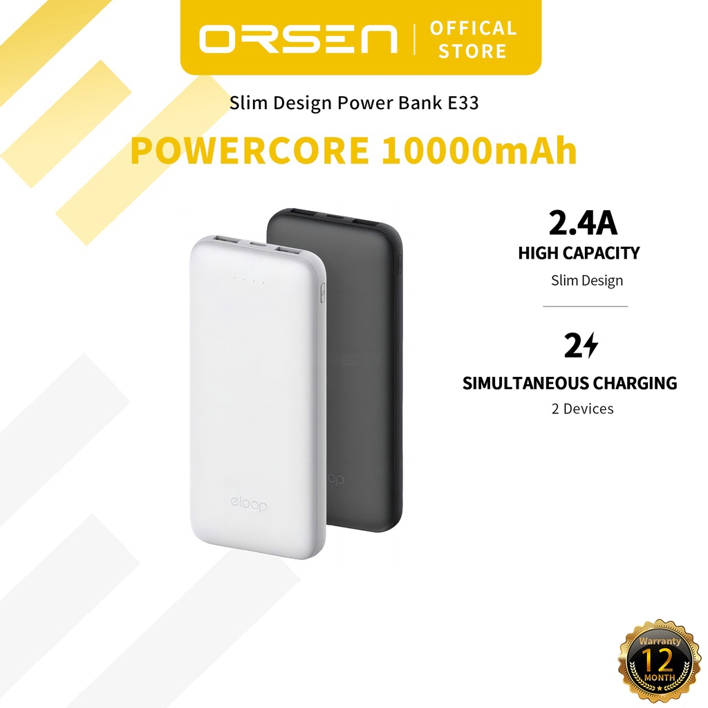 ORSEN E33 2.4A 12W 2 Cổng Sạc Ra USB & 1 Cổng vào Type-C