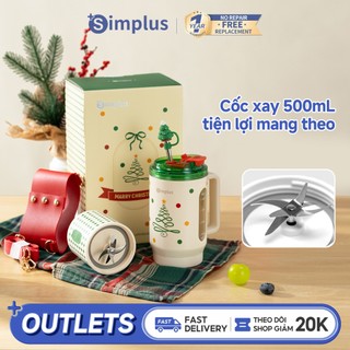  Simplus Máy xay cầm tay Cốc xay không dây Cốc thay thế hiện đại Dung tích lớn 500ml Đa năng Lưỡi dao thép bền bỉ Chuản chống nước IPX6 Nước ép trái cây rau củ Tiện dùng cho oto ZZJH011-XM 