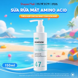  Sữa Rửa Mặt Amino Acid HUNFSOW Làm sạch sâu trắng da phục hồi da dầu mụn và nhạy cảm 150ml 