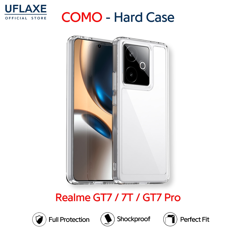 UFLAXE COMO - Ốp Lưng Realme GT 7 / Realme GT 7T / Realme GT 7 Pro - Ốp Cứng Chống Sốc Chống Ố Vàng 