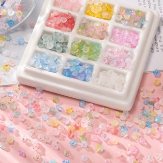 Hạt acrylic nhỏ mờ hình Lily Valley, 300 chiếc, phù hợp DIY vòng cổ và vòng tay