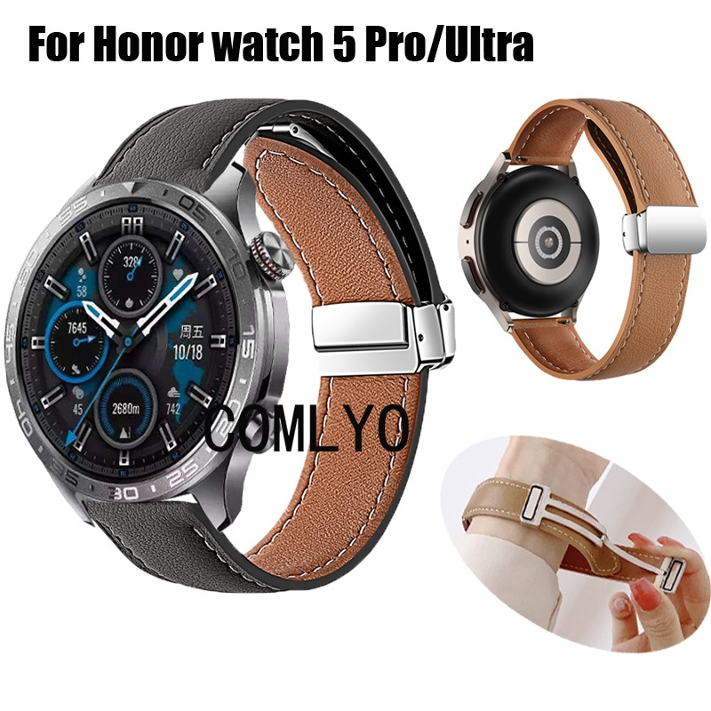 Dành cho Honor Watch 5 Pro Ultra Smart Dây đeo đồng hồ Da thật nam nữ Dây đeo cổ tay