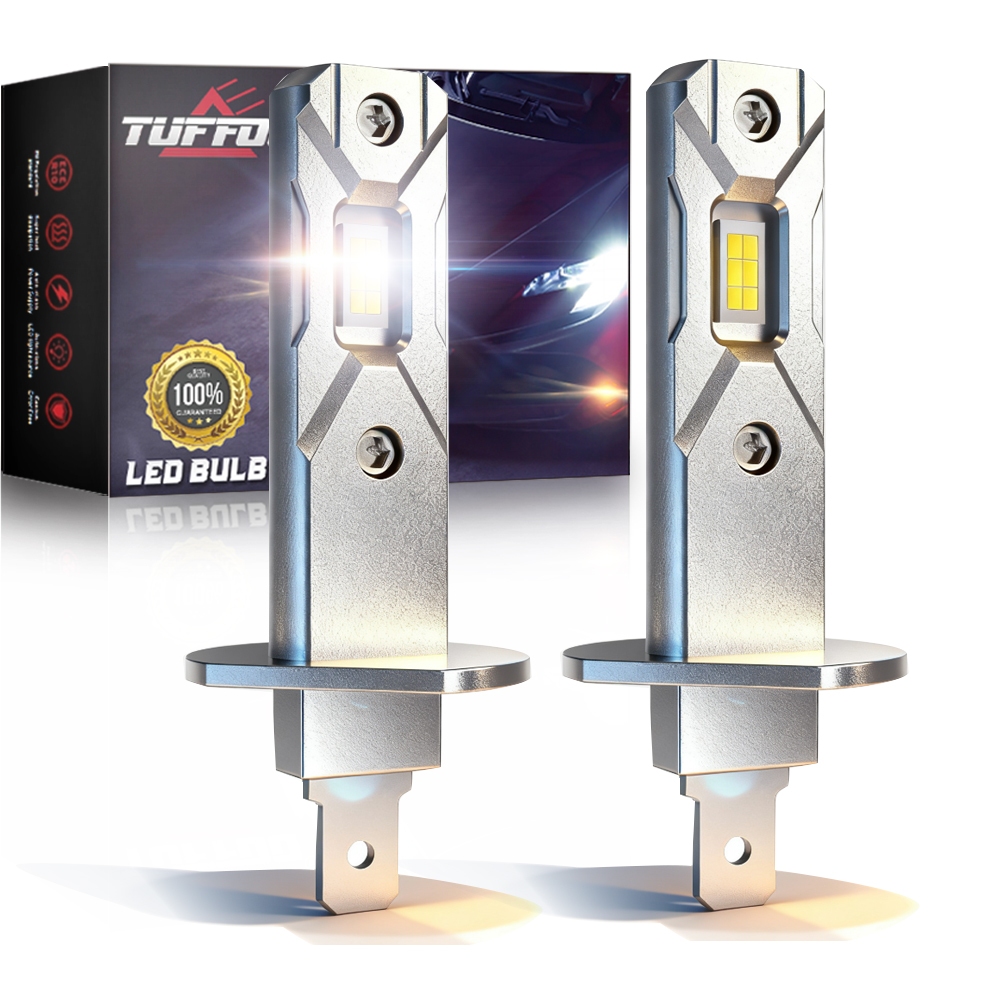 TUFFOO 1 Cặp Bóng Đèn Pha LED H1 / Bóng Đèn Sương Mù Cho Ô Tô / Xe Tải Cắm Và Plya - Trắng