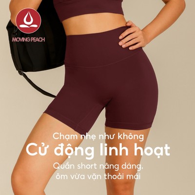 MOVING PEACH Quần bó thể thao nữ quần yoga eo cao BPD