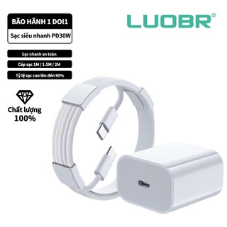 Bộ sạc nhanh PD 30W cho IP15 16 17, Type C sang Type C, sạc nhanh không quá nóng, bảo hành 12 tháng