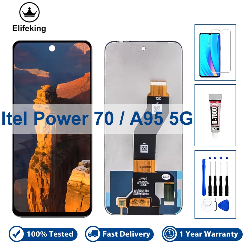 100% Đã kiểm tra 6.67 '' LCD cho itel A95 Power 70 P673L Màn hình cảm ứng lắp ráp thay thế với các c