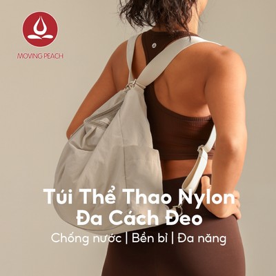 MOVING PEACH Túi thể thao đa chiều Vải chống thấm nước Túi một vai / đeo chéo có thể điều chỉnh Ba lô tập thể dục ngoài trời
