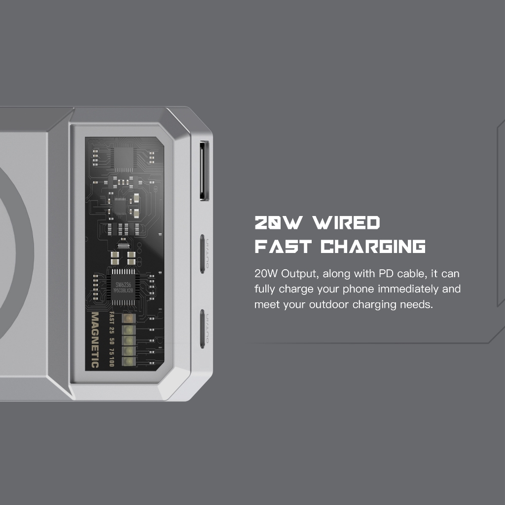 Sạc dự phòng từ tính ORSEN EW55 20000mAH PD 20w không dây USB Type C 100% chính hãng | BigBuy360 - bigbuy360.vn