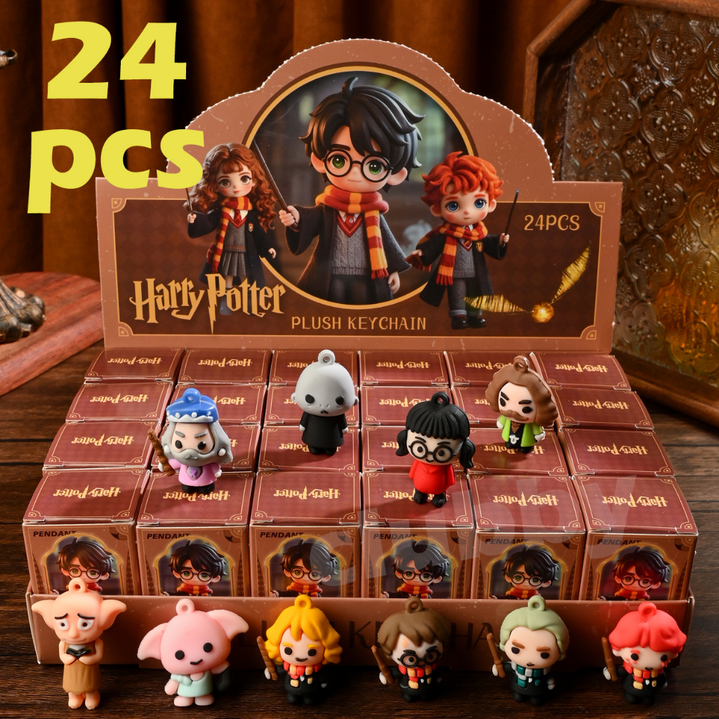 24 Harry Potter Hộp Mù Móc Khóa Draco Malfoy dobby mô hình blind box phụ kiện balo lưu niệm quà sn
