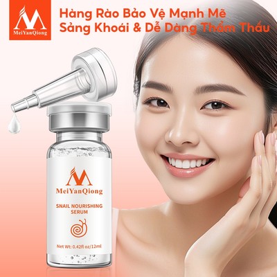 MeiYanQiong Serum Dưỡng Phục Hồi Tinh Chất Ốc Sên 12ml Dưỡng Trắng Da Và Thu Nhỏ Lỗ Chân Lông Cải Thiện Vết Thâm Lõm Snail Repair Serum 12ML